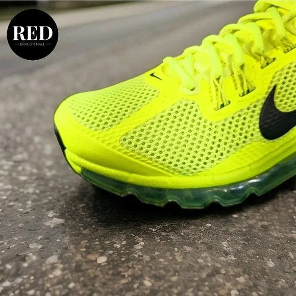 Nike Air Max 2013 Volt Yellow Black Shoes HF3660-700 - Men's Size 8.5 - Picture 10 of 14